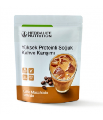Herbalife Yüksek Proteinli Soğuk Kahve Karışımı Latte Macchiato 308 gr Kampanya sonu 30.09.2022