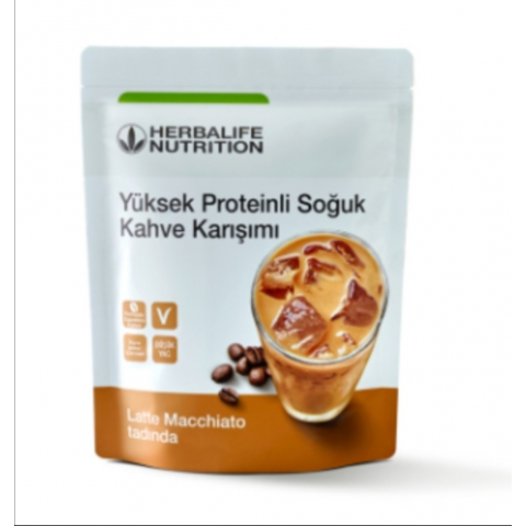 Herbalife Yüksek Proteinli Soğuk Kahve Karışımı Latte Macchiato 308 gr Kampanya sonu 30.09.2022