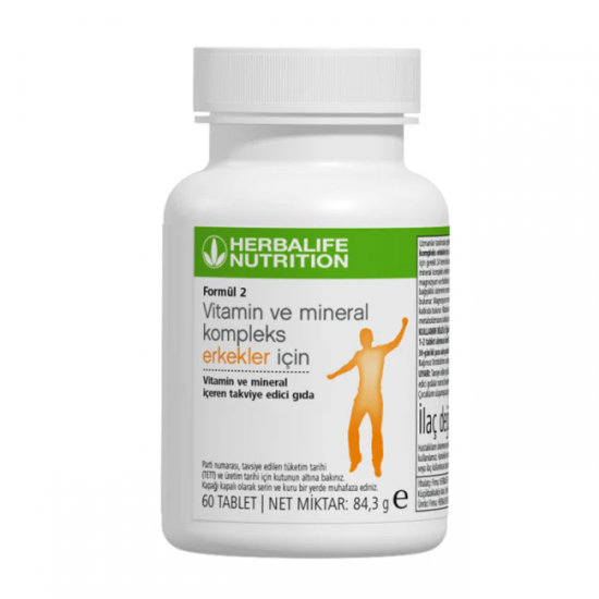 Formül 2 Vitamin ve Mineral Kompleks Erkekler İçin 60 Tablet Formül 2 Vitamin ve Mineral Kompleks Erkekler İçin 60 Tablet